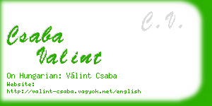 csaba valint business card